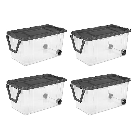 Sterilite 4-Pack Modular Stacker Box, Durable Clear Plastic Storage Bins — view 5
