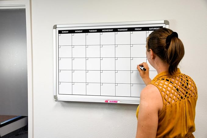 Month Calendar Dry-Erase Scheduling Whiteboard 36" x 24" — view 4