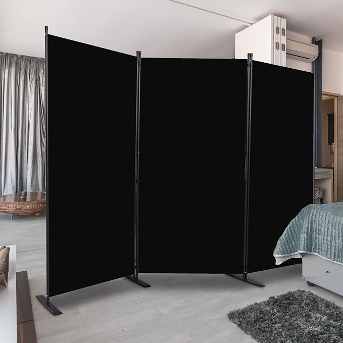 CHOSENM Room Divider, 3 Panel Folding Privacy Screens — view 6