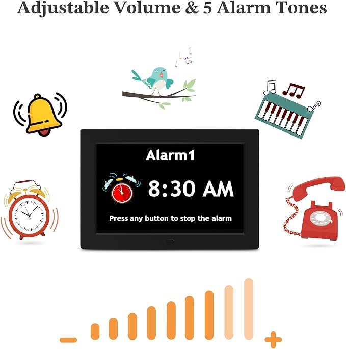 10.1'' Digital Clock, 1280*800p HD Extra Large Display, Digital Clock — view 8