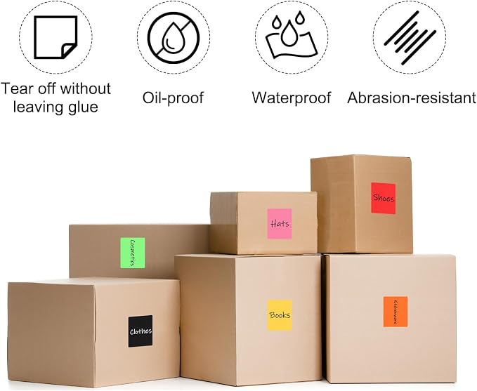 PATIKIL 3 x 5 Inch Rectangle Inventory Color Coding Labels 1 Roll, Square — view 5