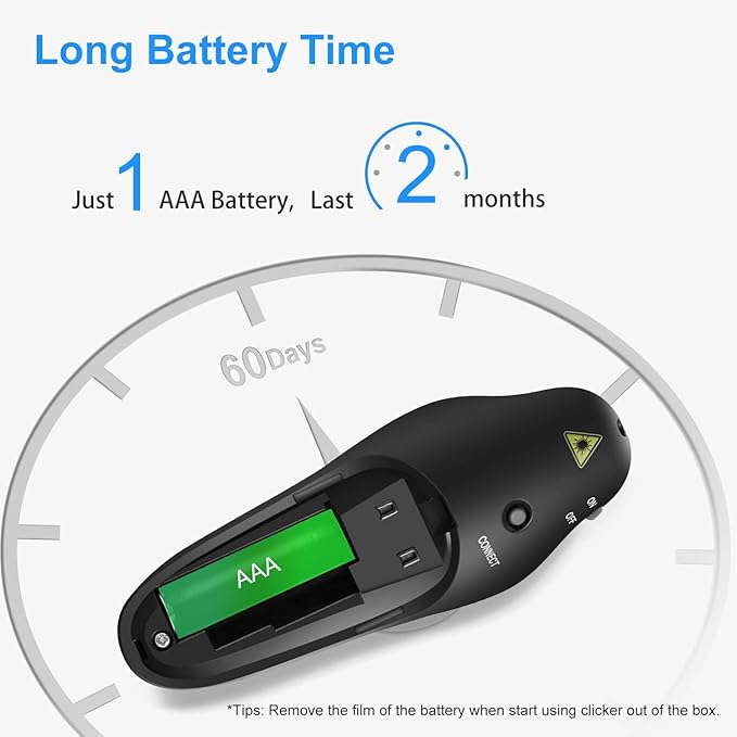 Wireless Presentation Clicker for PowerPoint, Wireless Presenter Remote — view 7