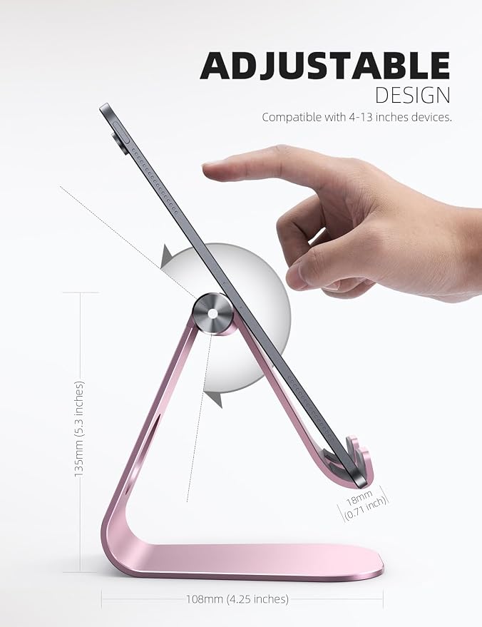 Lamicall Tablet Stand, Adjustable Tablet Holder — view 5