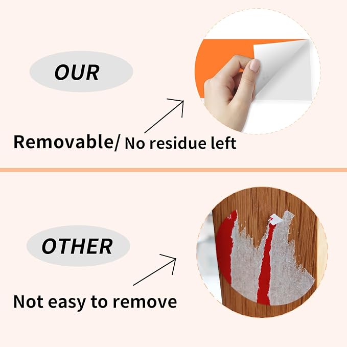 STARLIBOO 3"X5" Rectangle Colored Labels, Removable Moving Labels — view 3