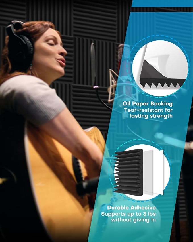 48 Pack Sound Proof Foam Panels — view 3