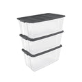 Sterilite 3-Pack Modular Stacker Box, Durable Clear Plastic Storage Bins
