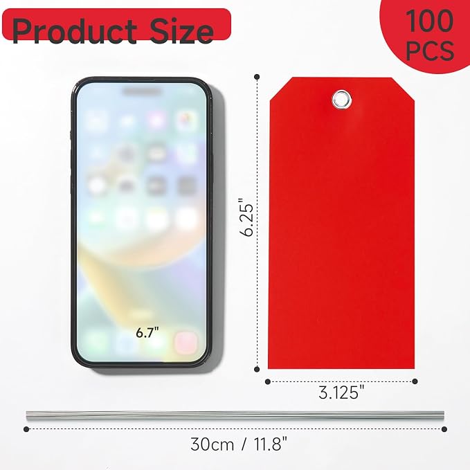 100 Plastic Shipping Tags — view 2