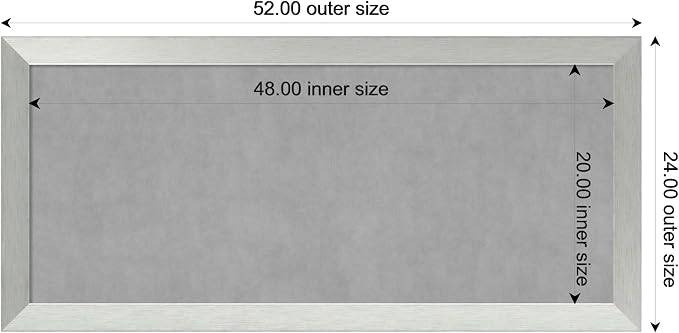 Amanti Art Silver Framed Magnetic Board 24x52 Oversize Vision Board — view 3