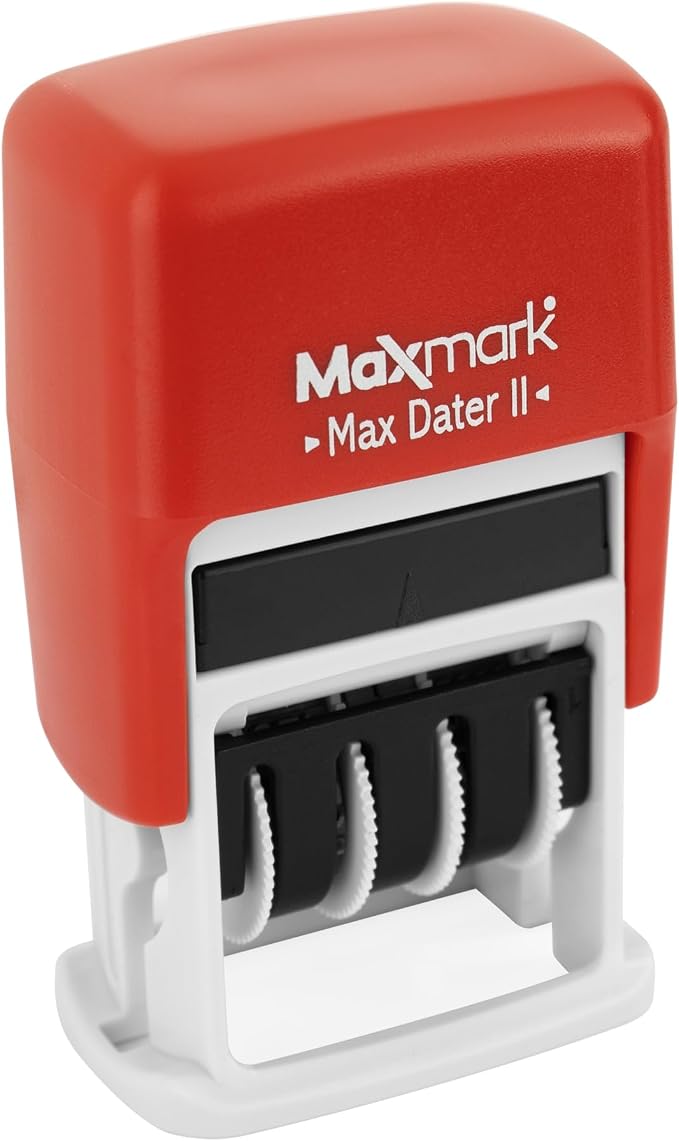 MaxMark Self-Inking Rubber Date Office Stamp — view 2