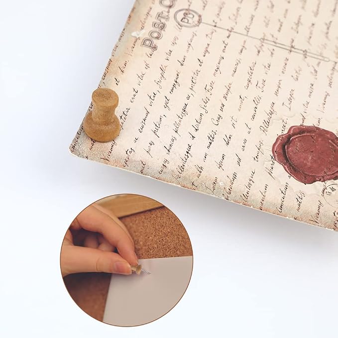 150 Pcs Push Pins for Cork Board, Decorative Thumb Tacks Wooden Push Pins Head — view 5