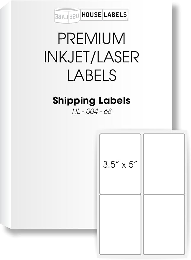 HOUSELABELS 4-up Shipping Labels