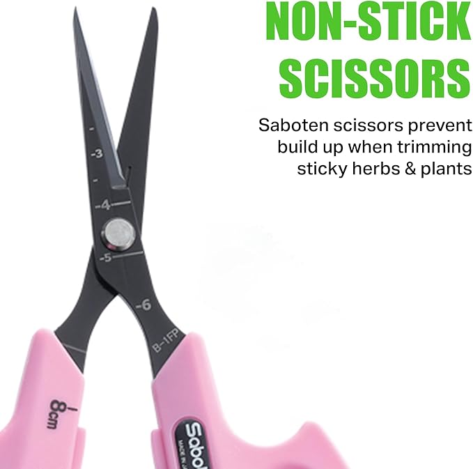 Saboten Fluorine Coated Angled Blade Trimming Scissors Pink PT-2 160mm — view 4