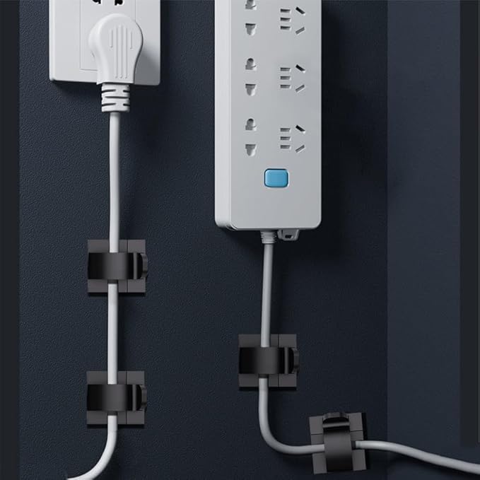 ITUGOU 100 PCS White Adhesive Cable Clips Cord Organizer, Wire Holder — view 5