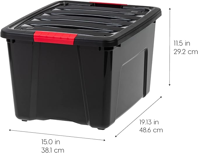 IRIS USA 40 Qt Stackable Plastic Storage Bins — view 2