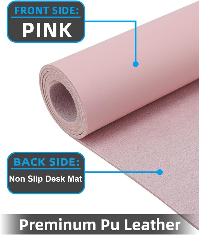 Non-Slip Desk mat, PU Leather Desk Pad Protector, Office Desk Mat, Large Mouse — view 2