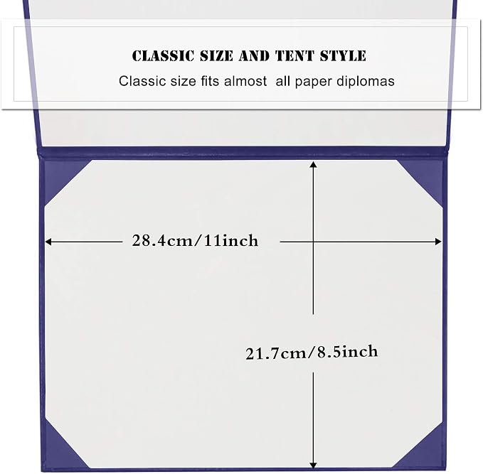 Diploma Cover 8.5” x11” Diploma Holder of Graduation Leatherette Padded — view 6