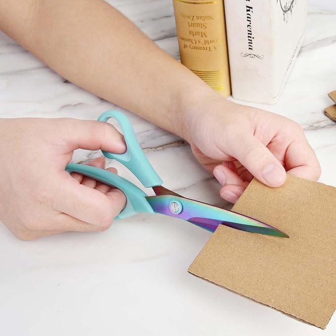 Zicolu 8.5" Scissors All Purpose, Titanium Coating Sharp Blade, Soft — view 7