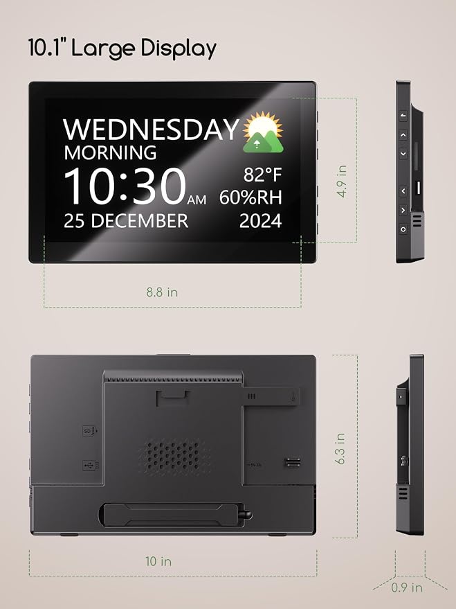 Raynic Digital Clock, Large Display Calendar Clock — view 8