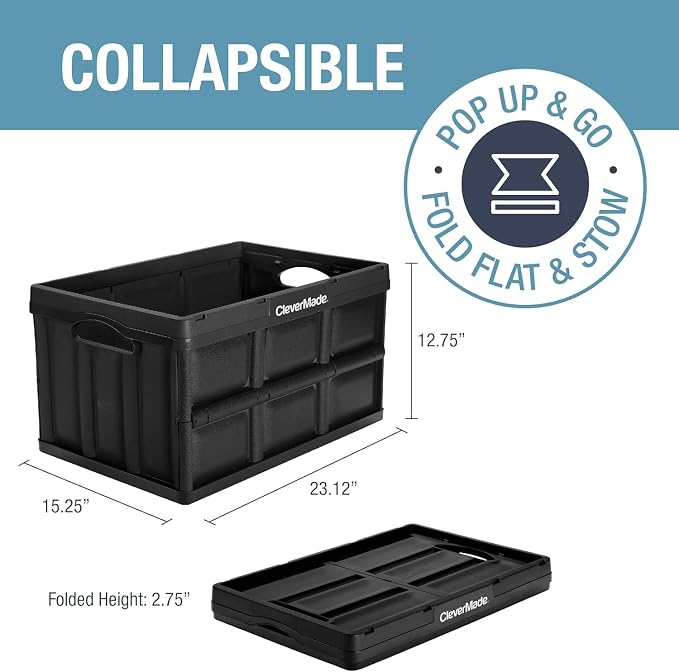 CleverMade Collapsible Storage Bins — view 2