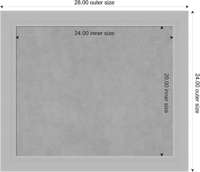 Amanti Art Silver Framed Magnetic Board 24x28 Medium Vision Board — view 3