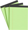 AILZFEI Green Legal Pad Note Pads 8.5 x 11 inch, Wide Ruled Clear Print Writing