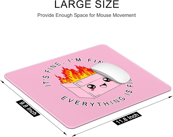 Auhoahsil Mouse Pad, 12 x 10 in Dumpster on Fire Computer Mouse Pad — view 3