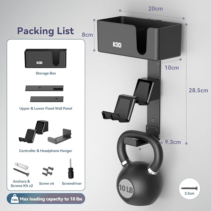 KDD 4-in-1 Wall Mount Controller Holder — view 7