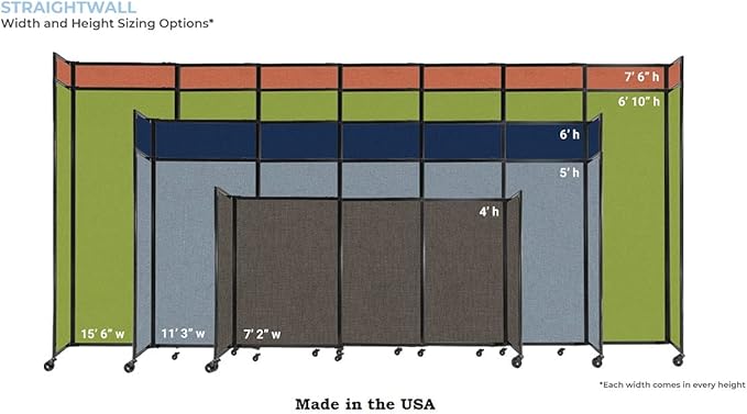 Versare Straightwall Sliding Portable Wall Partition | Freestanding Office — view 2