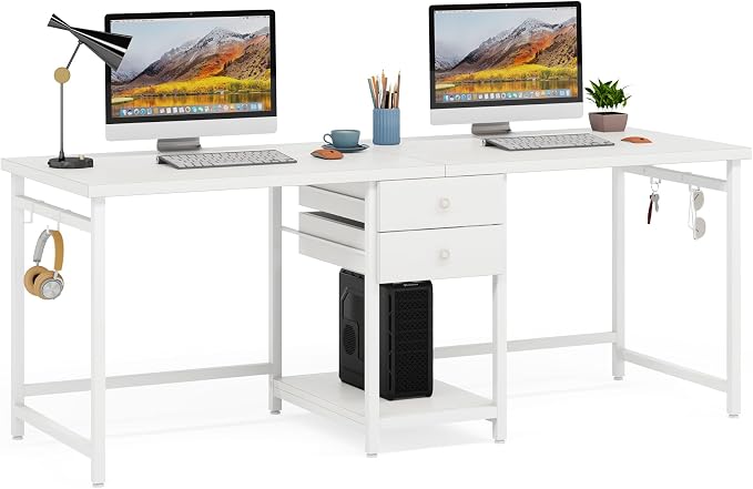 Tribesigns 79 Inch Extra Long Double Desk — view 8