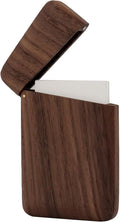 Yookin Wood Business Card Holder Wooden Magnetic Business Card Case Portable