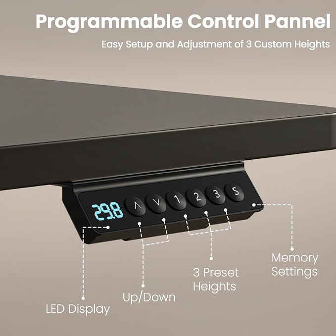 Kingant 63 x 30 Inch Electric Standing Desk — view 6
