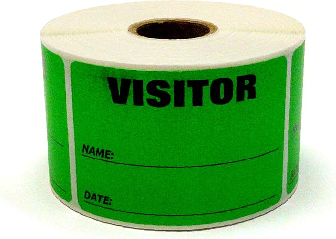 NextDayLabels - 3 x 2 Visitor Labels Pass, ID Labels and Safety Identification