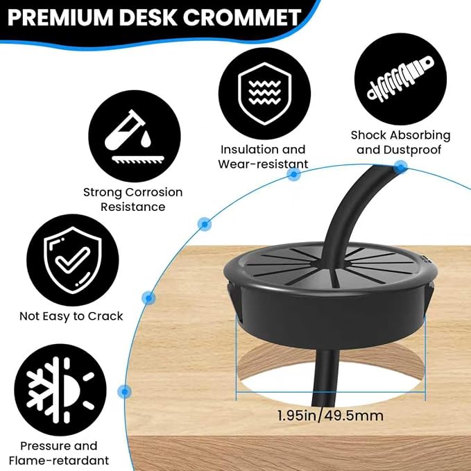 2 Inch Cable Grommets Petal-Shaped Buckle Type Wire Hole Cover — view 3
