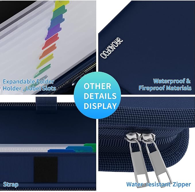 Fireproof & Waterproof Accordion File Organizer – Fireproof File Folder — view 4