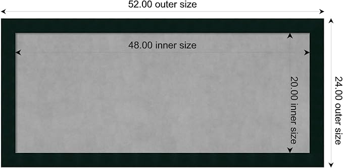 Amanti Art Black Framed Magnetic Board 24x52 Oversize Vision Board — view 4