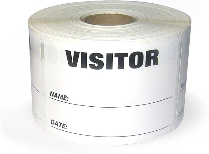 NextDayLabels - 3 x 2 Visitor Labels Pass, ID Labels and Safety Identification