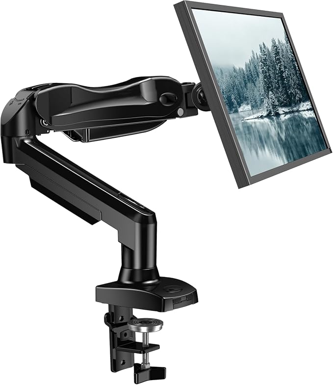 HUANUO Single Monitor Mount, 13 to 32 Inch Monitor Arm, Adjustable Monitor Stand
