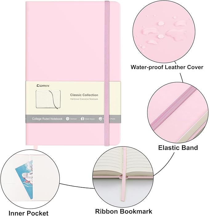 Comix Lined Journal Notebook for Women Men, Journaling Notebooks for Office — view 3