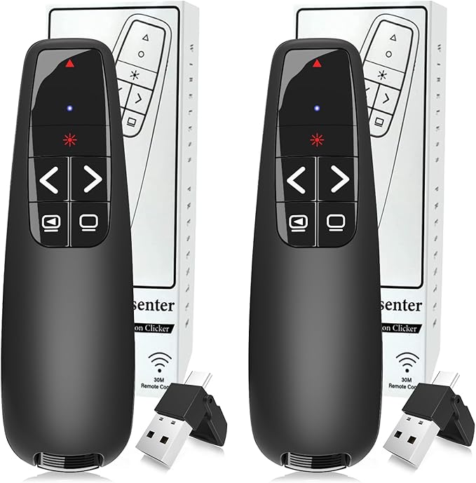 Wireless Presentation Clicker PowerPoint Presenter Remote: Clicker