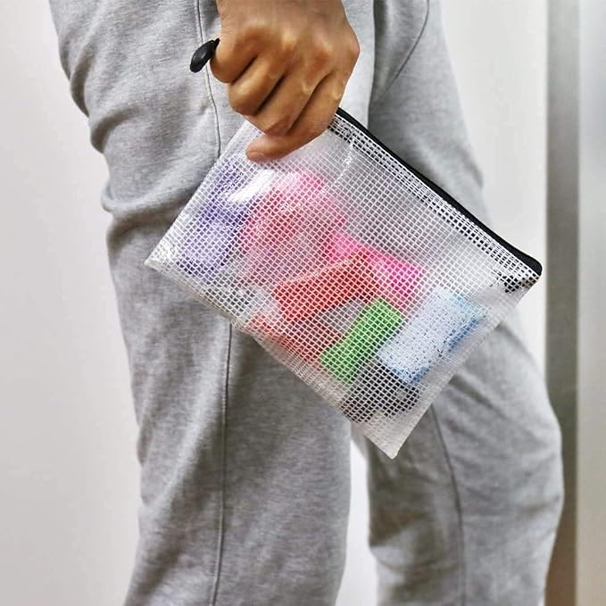 Oaimyy-18 Pcs-5"x 7"-Mesh Zipper Pouches File Bags Puzzle Storage Bags Folders — view 7