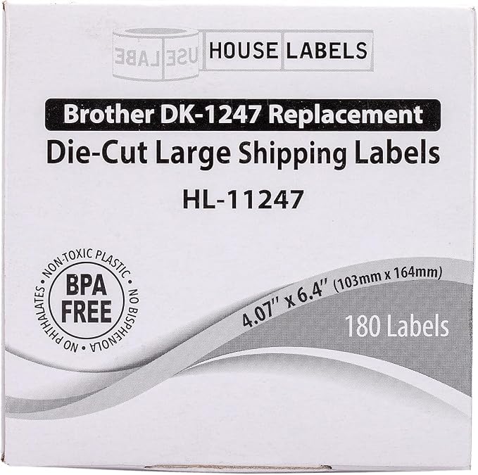 HOUSELABELS Compatible with DK-1247 Replacement Roll — view 6