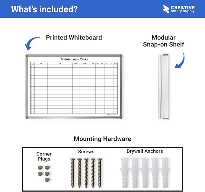 Maintenance Tasks Whiteboard 36"x 24" — view 6