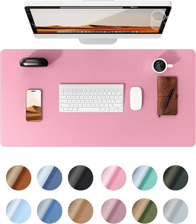 YSAGi Leather Desk Protector, Office Mat, Large Mouse Mat, Non-Slip PU Leather