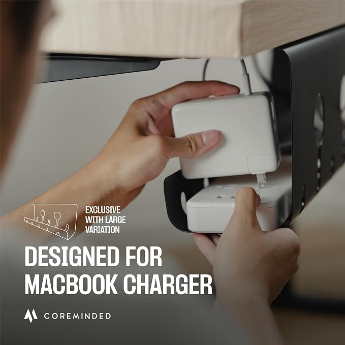 No-Drill Under Desk Cable Management Tray — view 6