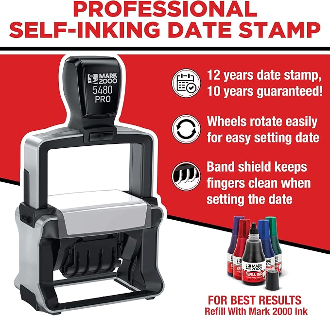 Mark 2000 5480 Professional Self Inking Date Stamp — view 2