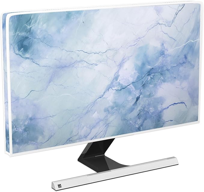 Baocicco Fashion Haze Blue Marble Screen TV Cover Cover 80 Inch Waterproof Full
