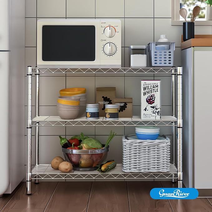 Guan River 3-Shelf Adjustable Metal Shelf Wire Shelving Storage Rack — view 7