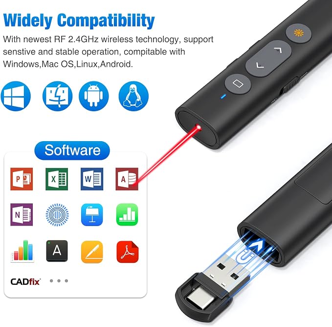 2 in 1 USB Type C Presentation Clicker — view 5