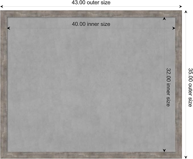 Amanti Art Silver Framed Magnetic Board 35x43 X-Large Vision Board — view 3