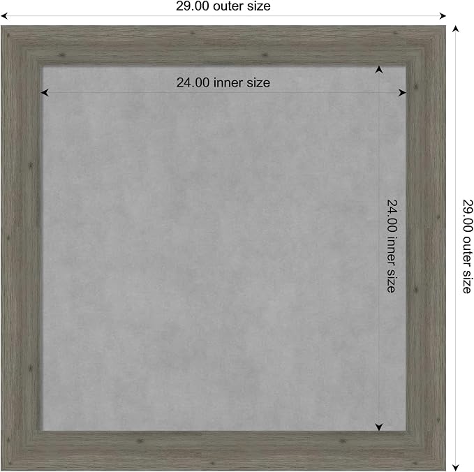 Amanti Art Grey Framed Magnetic Board 29x29 Medium Vision Board — view 3